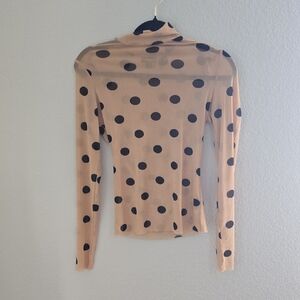 AFRM Black Polka Dot Long Sleeve Top